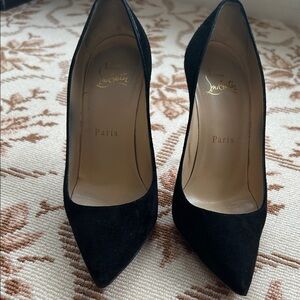 Christian Louboutin Black Suede Heels
